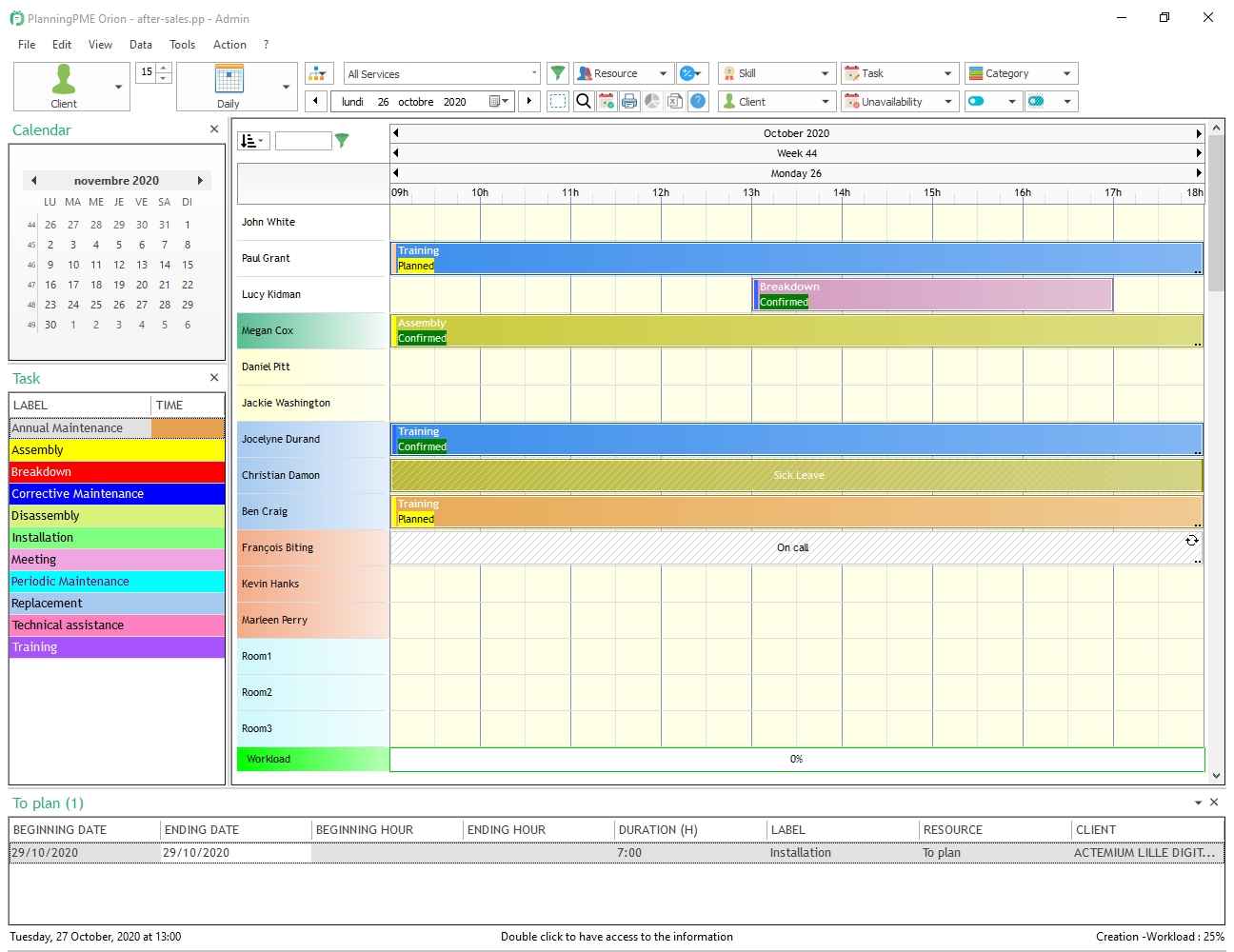 Manage Shift Schedule Weekly Or Monthly Planning PlanningPME