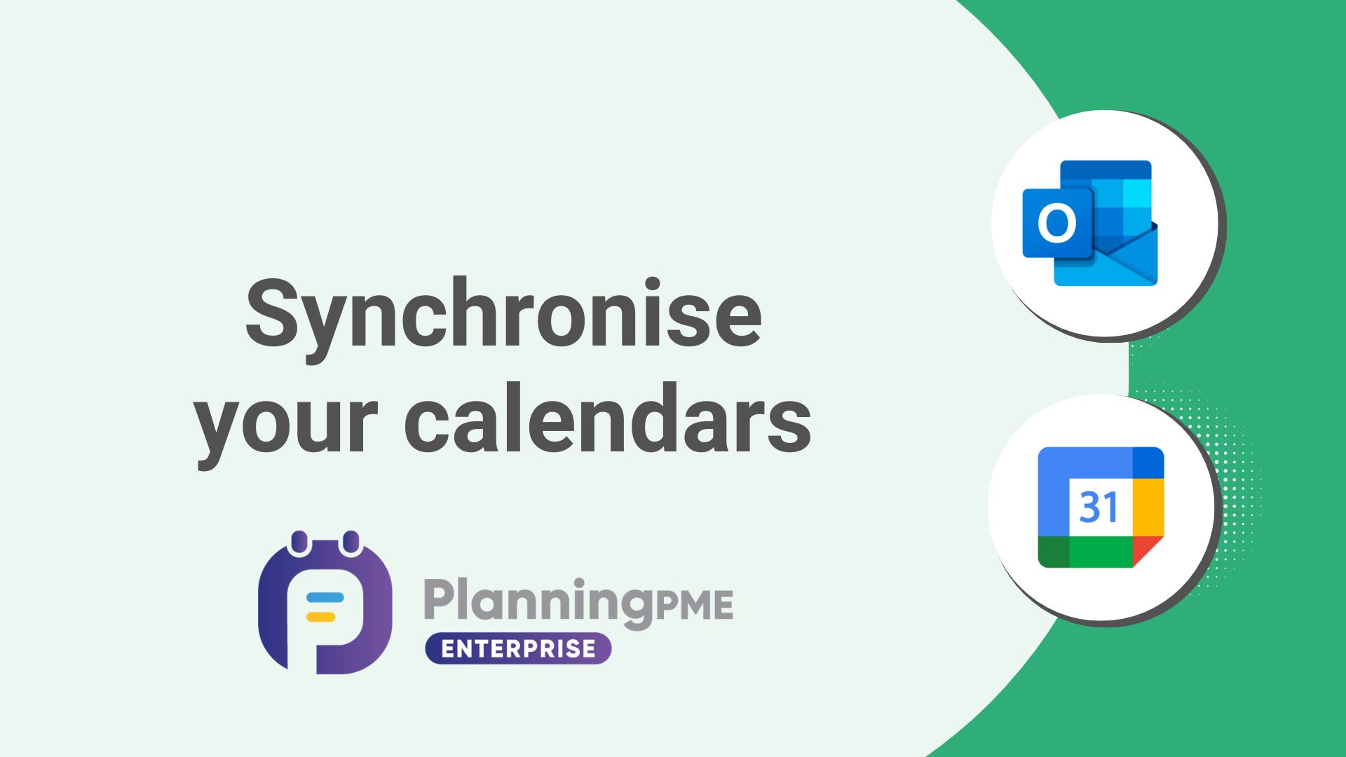 Schedule synchronization with Outlook or Google Calendar